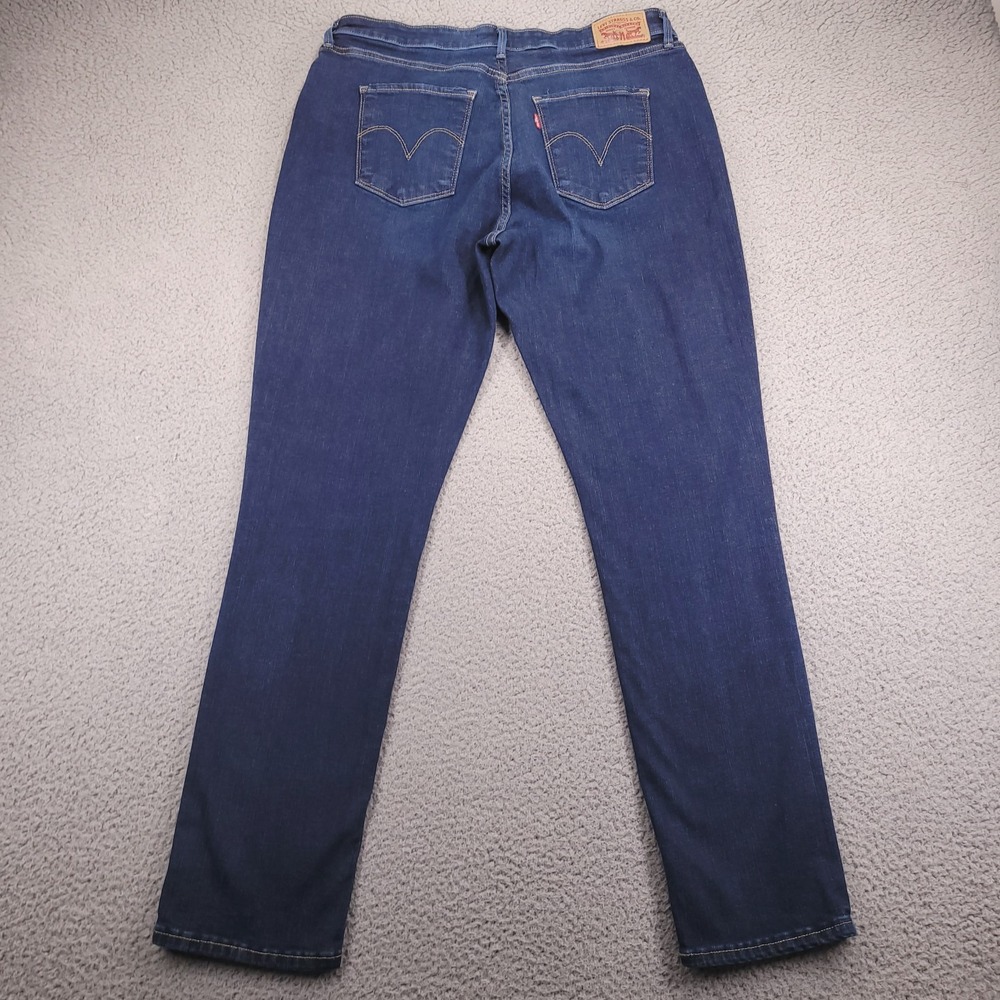 LEVIS Jeans Womens Size 33 Mid Rise Skinny Dark Wash Stretch Denim 33x30